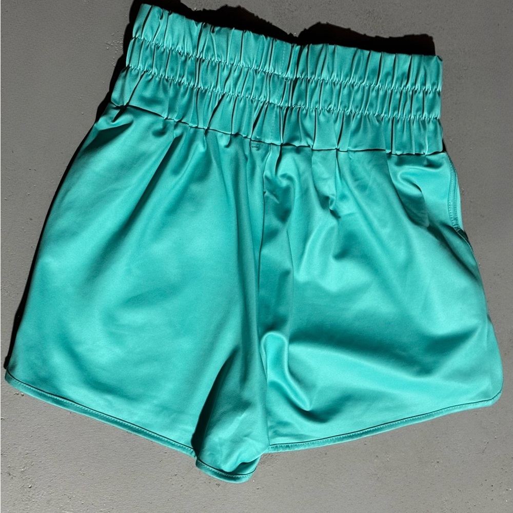 Bad Habit Blue High Waist Shorts